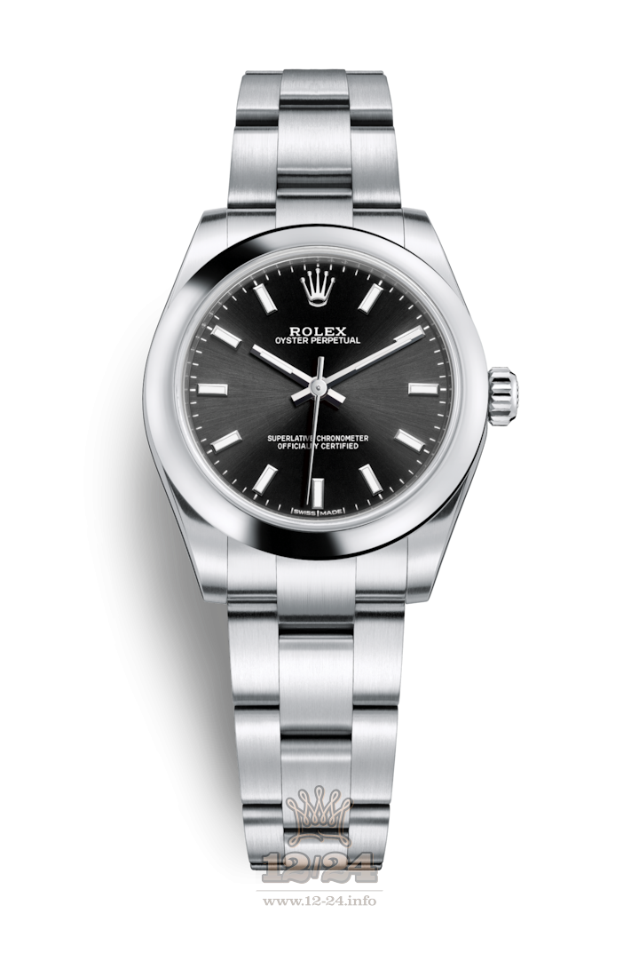 Rolex Oyster Perpetual Watch 177200-0019 31 mm Stainless steel Case Black Dial