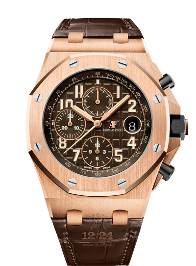 Audemars Piguet Royal Oak Offshore Watch 26470OR.OO.A099CR.01 42 mm Pink gold Case Brown (chocolate) Dial