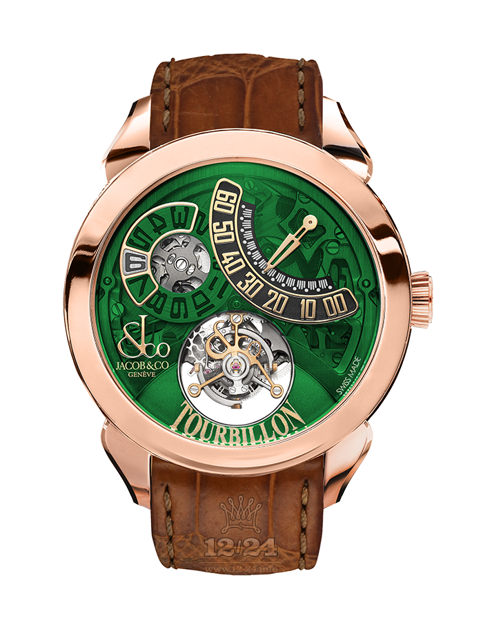Jacob & Co Grand Complication Masterpieces Watch PT510.40.NS.MG.A 43 mm Pink gold Case Green Dial
