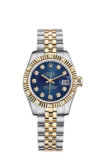 Rolex Lady-Datejust Watch 179313-0053 26 mm Steel / Yellow gold Case Dark blue Dial