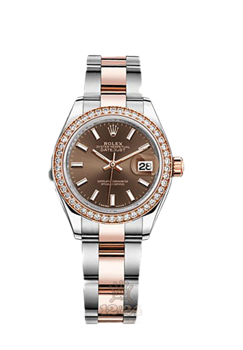 Rolex Datejust Watch 279381rbr-0018 28 mm Steel / Pink gold Case Brown (chocolate) Dial