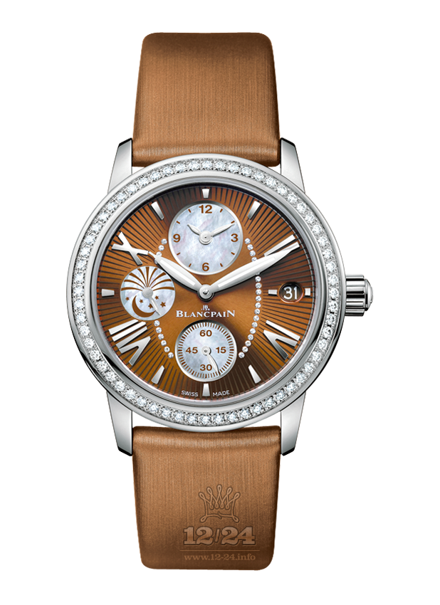 Blancpain Women Watch 3760-1946A-52B 34 mm White gold Case Brown (chocolate) Dial