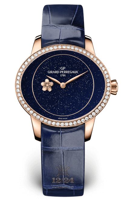 Girard Perregaux Cats Eye Watch 80484D52A401-CK4E 35 mm Pink gold Case Dark blue Dial