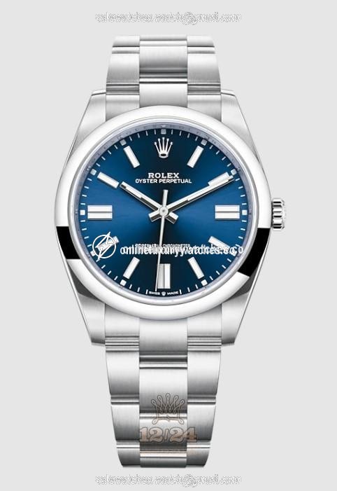 Rolex Oyster Perpetual Watch 124300-0003 41 mm Stainless steel Case Dark blue Dial
