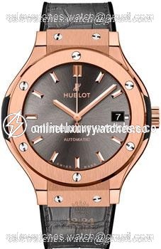 Hublot Classic Fusion Watch 581.OX.7081.LR 33 mm Pink gold Case Gray Dial