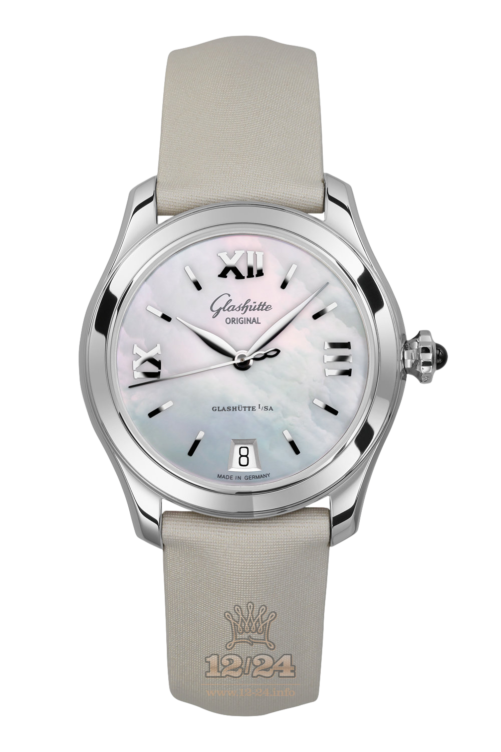 Glashutte Ladies Watch 1-39-22-08-02-04 36 mm Stainless steel Case Silver Blue Dial