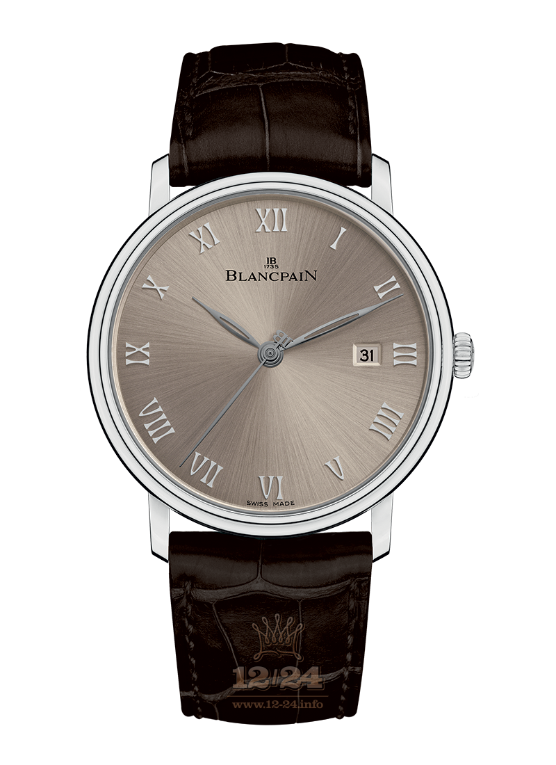 Blancpain Villeret Watch 6651-1504-55 40 mm White gold Case Gray Dial