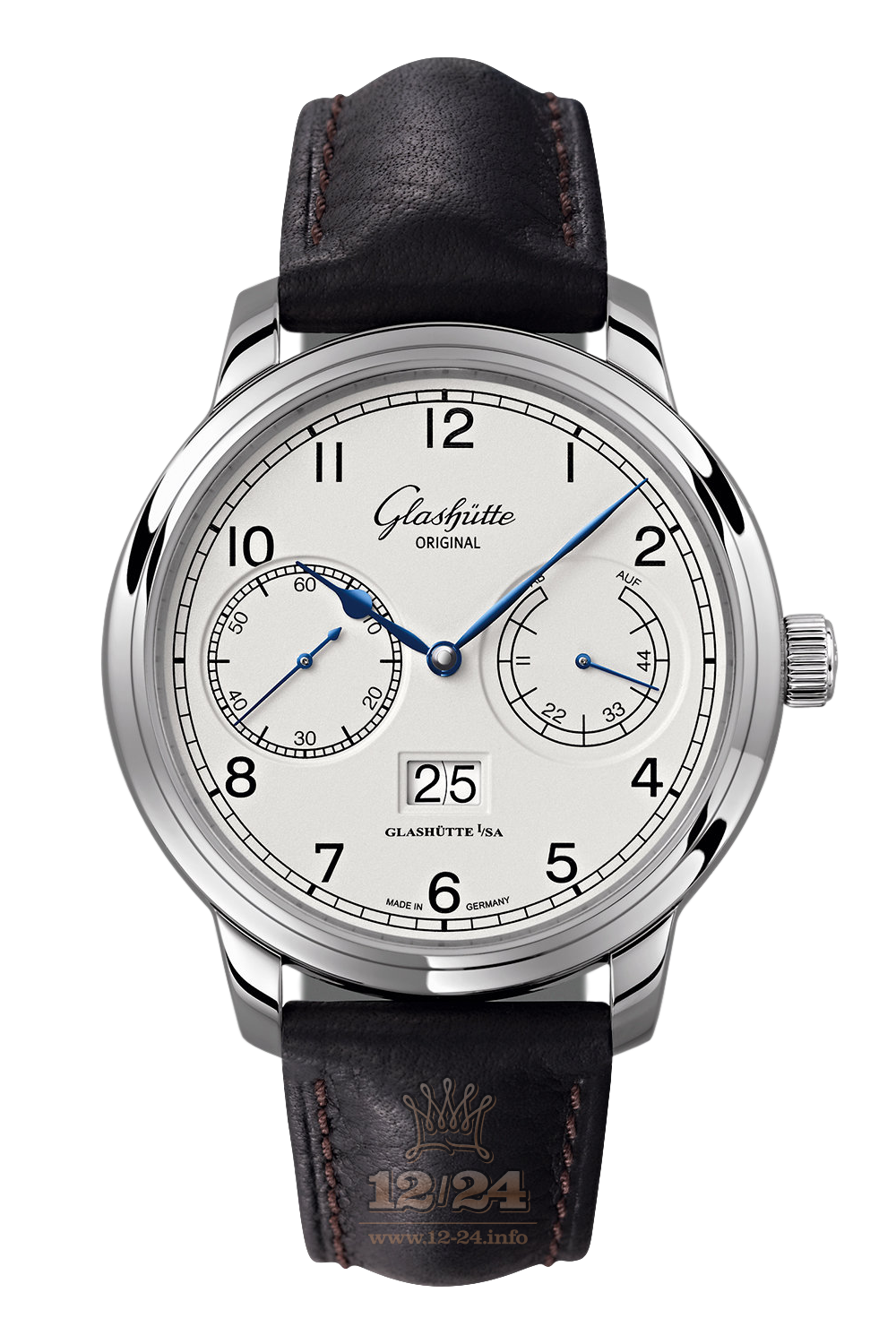 Glashutte Senator Watch 100-14-05-02-05 44 mm Stainless steel Case Silver Dial