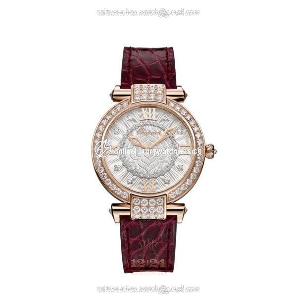 Chopard Imperiale Watch 385377-5001 36 mm Pink gold Case Silver Dial