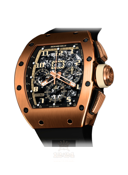 Richard Mille Men's Collection Watch RM 011 RG Full set 50 mm Pink gold Case