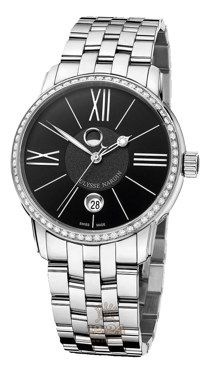 Ulysse Nardin Classic Watch 8293-122B-7/42 40 mm Stainless steel Case Black Dial