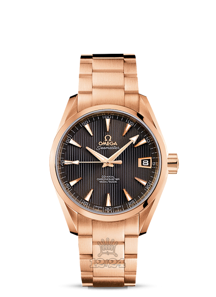 Omega Aqua Terra 150 M Watch 231.50.39.21.06.001 38 mm Pink gold Case Gray Dial