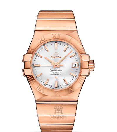 Omega Constellation Watch 123.50.35.20.02.001 35 mm Pink gold Case Silver Dial