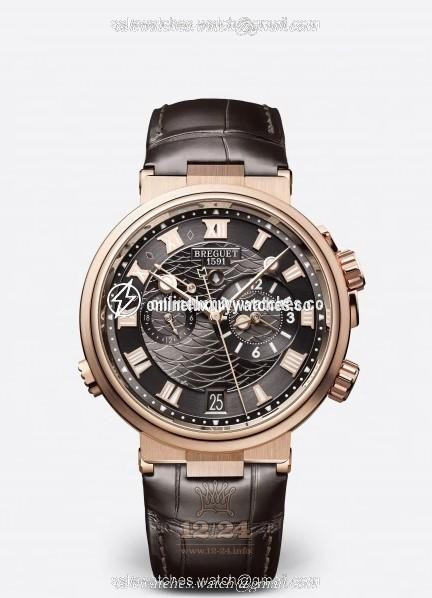 Breguet Marine Watch 5547BR/G3/9ZU 40 mm Pink gold Case Black Dial