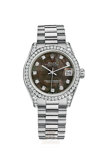 Rolex Datejust Watch 178159-0015 31 mm White gold Case Black Dial