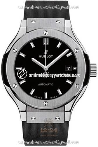 Hublot Classic Fusion Watch 582.NX.1170.RX 33 mm Titanium Case Black Dial
