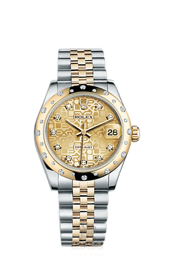Rolex Lady-Datejust Watch 178343-0053 31 mm Steel / Yellow gold Case Golden Dial