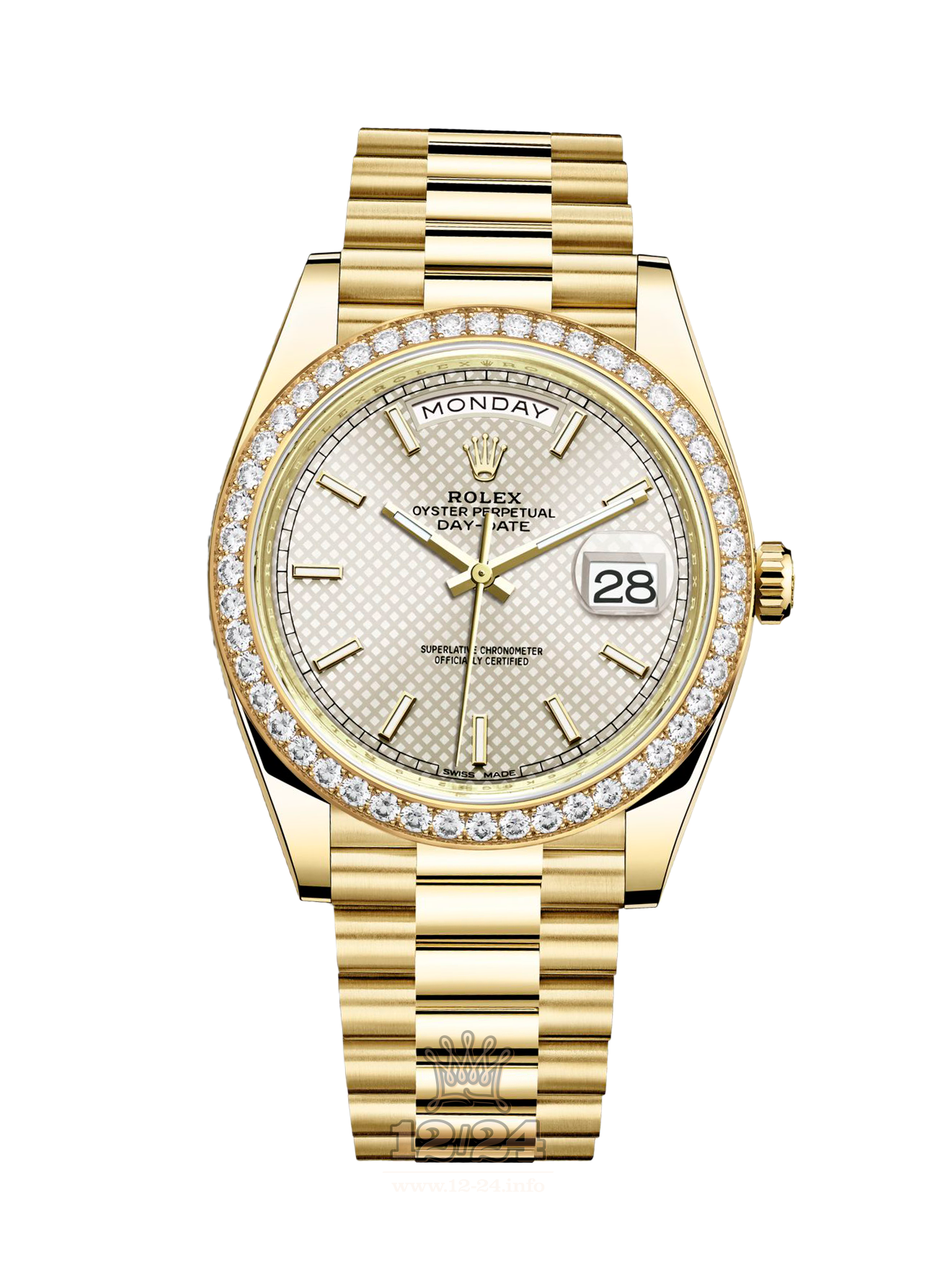 Rolex Day-Date Watch 228348rbr-0005 40 mm Yellow gold Case White Dial