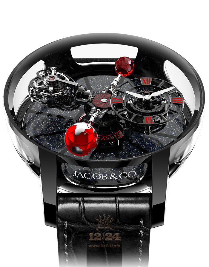 Jacob & Co Grand Complication Masterpieces Watch AT100.95.KR.SD.B 50 mm Sapphire Ceramics Case Black Dial