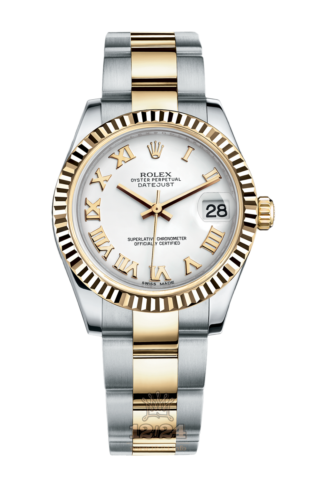 Rolex Lady-Datejust Watch 178273-0072 31 mm Steel / Yellow gold Case White Dial