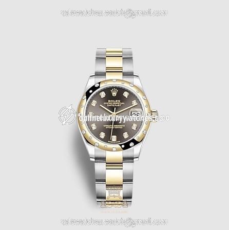 Rolex Datejust Watch 278343rbr-0021 31 mm Stainless steel Yellow gold Case Gray Dial