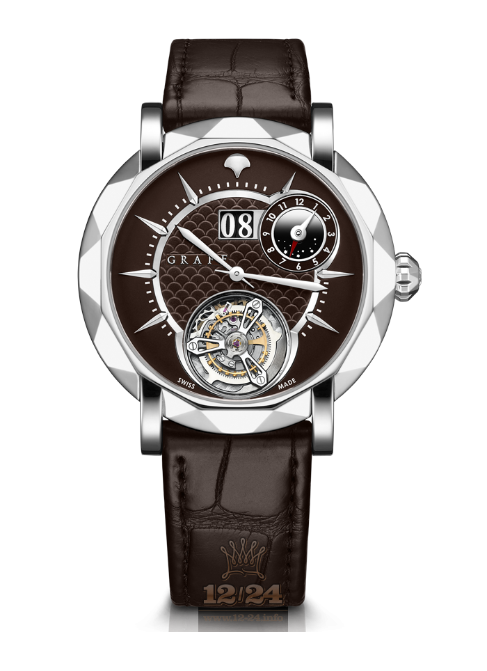 Graff MasterGraff Watch MGUGMT43PTC 43 mm Platinum Case Silver Brown (chocolate) Dial
