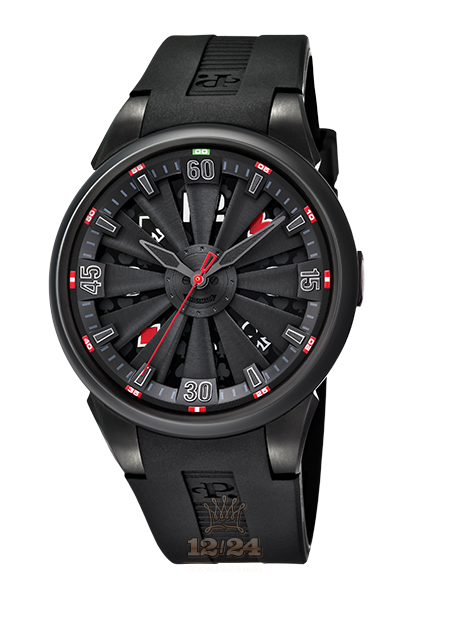 Perrelet Turbine Watch A1047/A 44 mm Stainless steel PVD coating Case Black Dial
