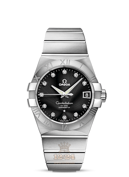 Omega Constellation Watch 123.10.38.21.51.001 38 mm Stainless steel Case Black Dial