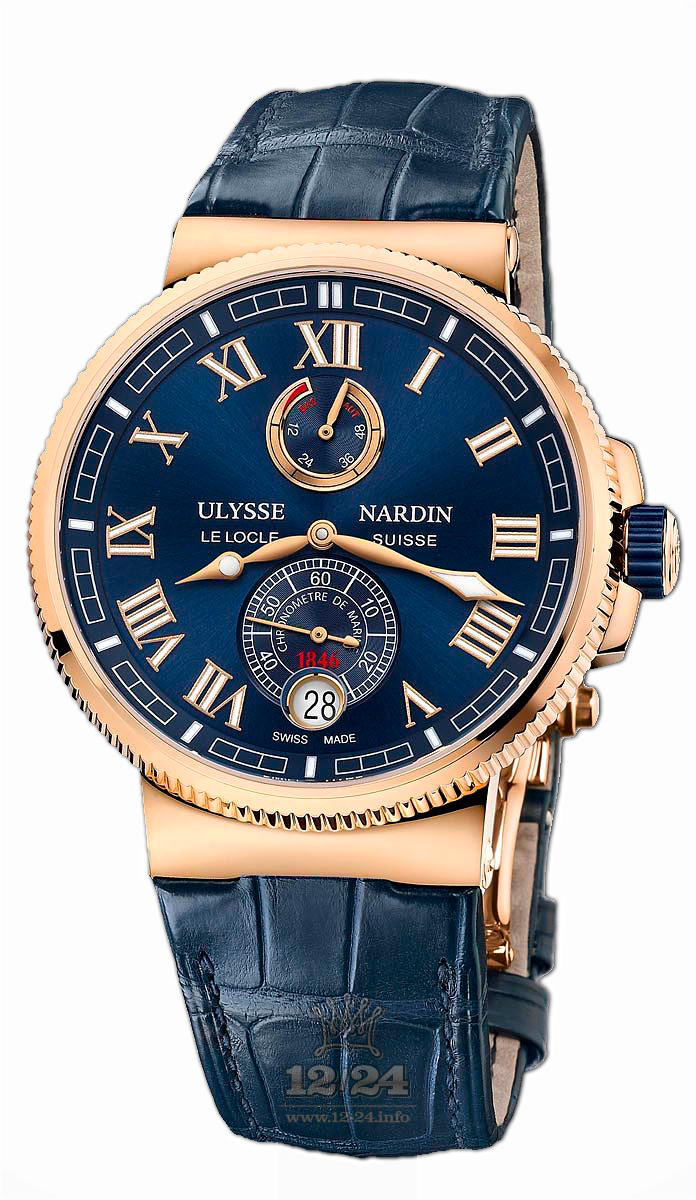 Ulysse Nardin Marine Watch 1186-126/43 43 mm Pink gold Case Blue Dial