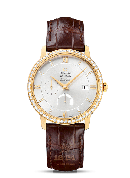 Omega Prestige Watch 424.58.40.21.52.001 40 mm Yellow gold Case Silver Dial