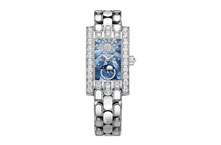 Harry Winston The Avenue Collection Watch AVEQMP21WW004 21 mm White gold Case Dark blue Dial