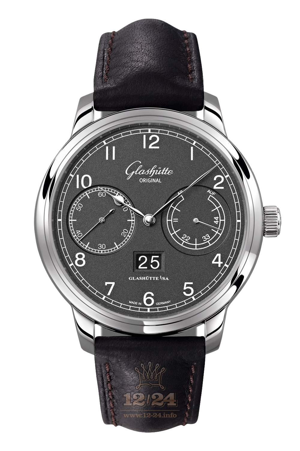 Glashutte Senator Watch 100-14-02-02-07 44 mm Stainless steel Case Gray Dial