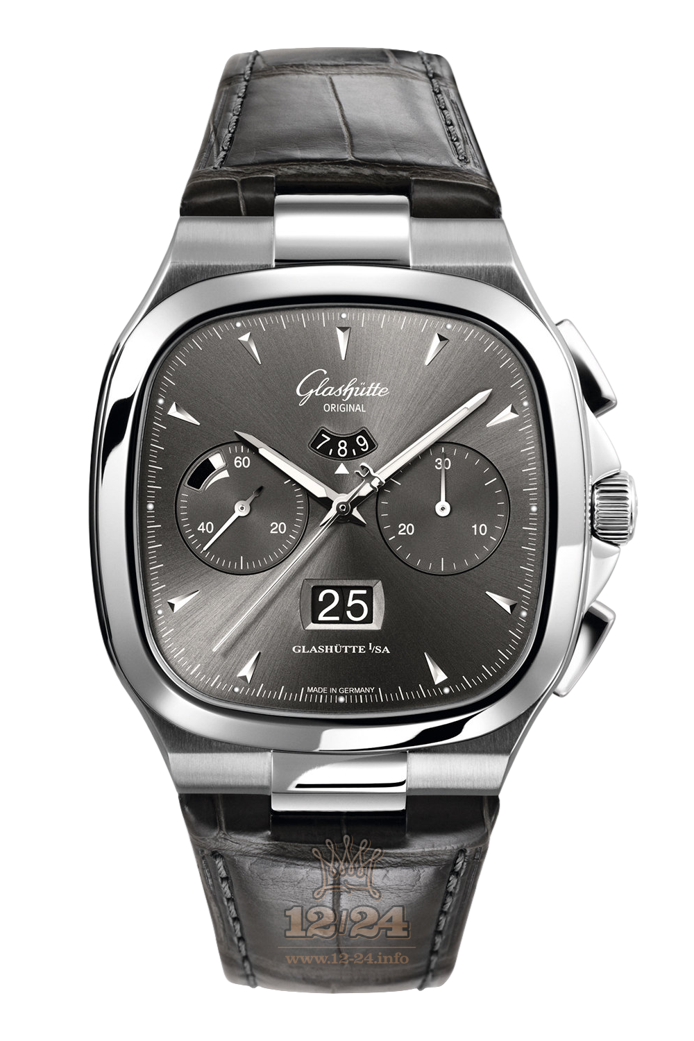 Glashutte Vintage Watch 1-37-02-01-02-50 40 mm Stainless steel Case Gray Dial