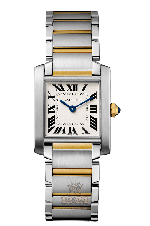 Cartier Tank Watch W2TA0003 30 mm Steel / Yellow gold Case Silver Dial