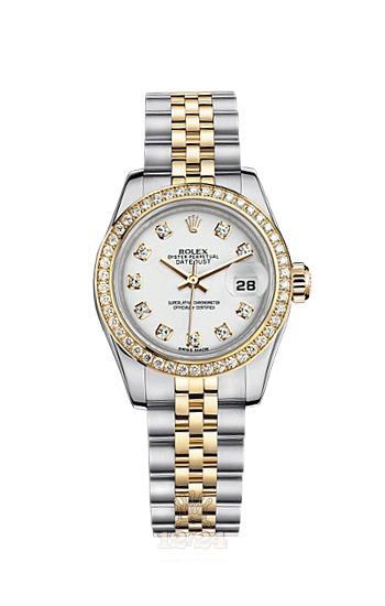 Rolex Lady-Datejust Watch 179383-0020 26 mm Steel / Yellow gold Case White Dial