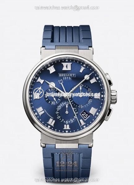 Breguet Marine Watch 5527TI/Y1/5WV 42 mm Titanium Case Dark blue Dial