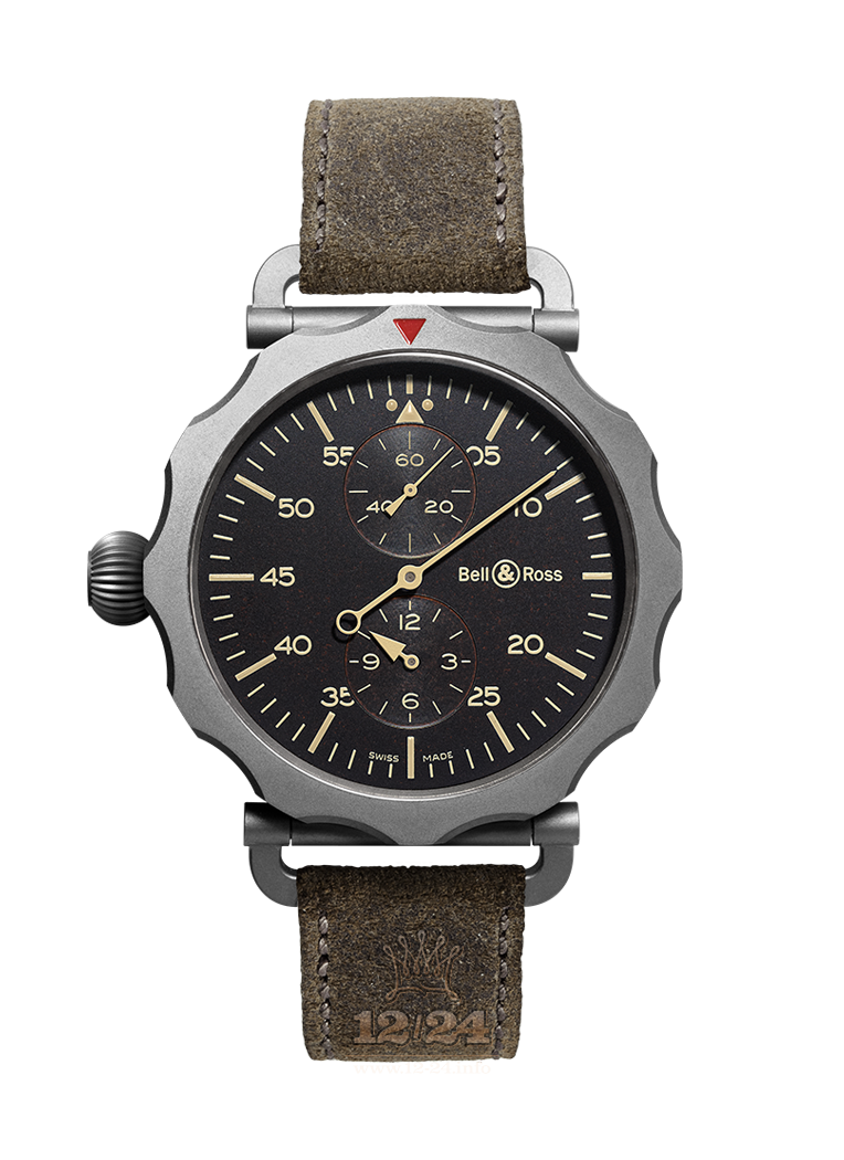 Bell & Ross Vintage Watch BRWW2-REG-HER/SCA 49 mm Stainless steel PVD coating Case Brown (chocolate) Dial