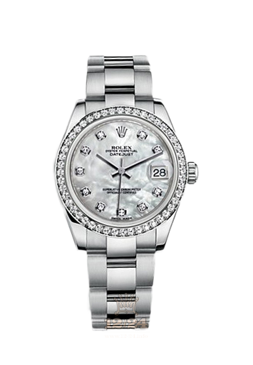 Rolex Datejust Watch 178384-0018 31 mm Steel / White gold Case White Dial