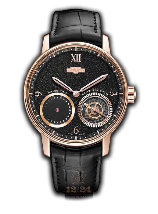 Dewitt Academia Watch AC.OUT.005 42 mm Pink gold Case Black Dial