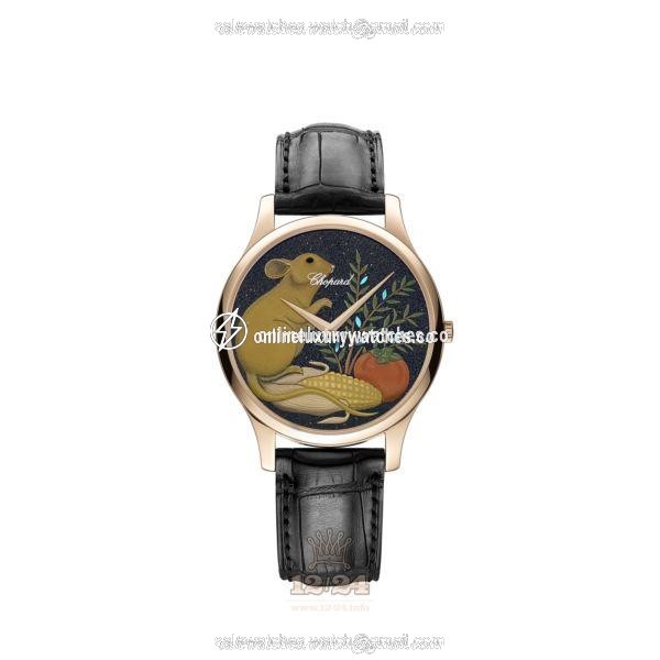 Chopard L.U.C Watch 161902-5069 40 mm Pink gold Case Painted Dial