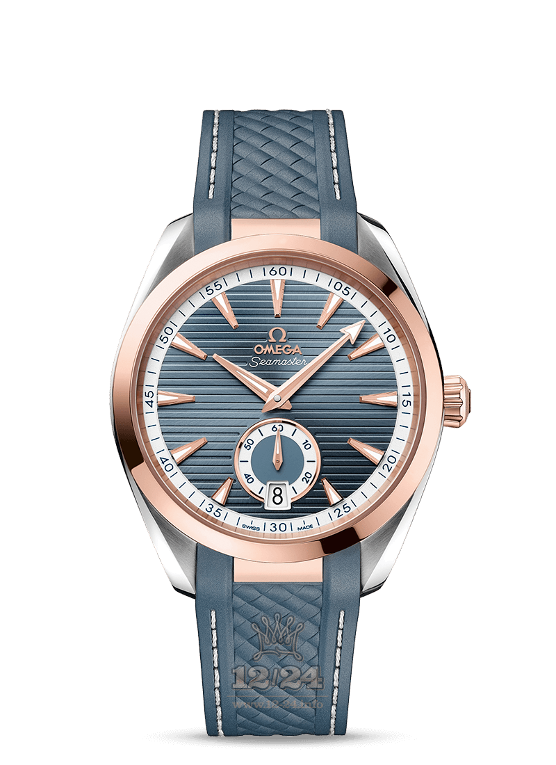 Omega Seamaster Watch 220.22.41.21.03.001 41 mm Stainless steel Pink gold Case Dark blue Dial