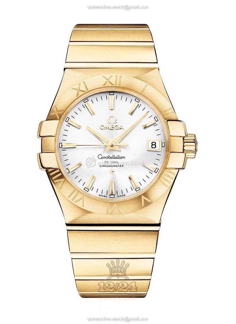 Omega Constellation Watch 123.50.35.20.02.002 35 mm Yellow gold Case Silver Dial