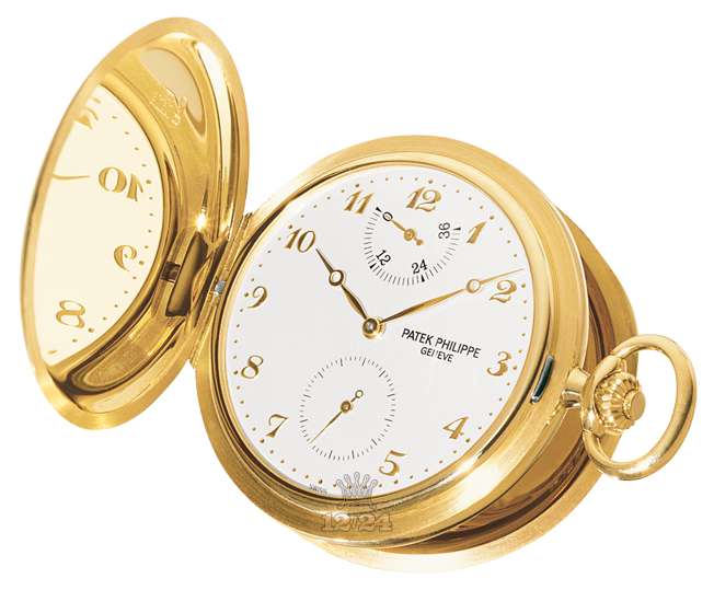 Patek Philippe Hunter Pocket Watches Watch 983J-001 48 mm Yellow gold Case White Dial