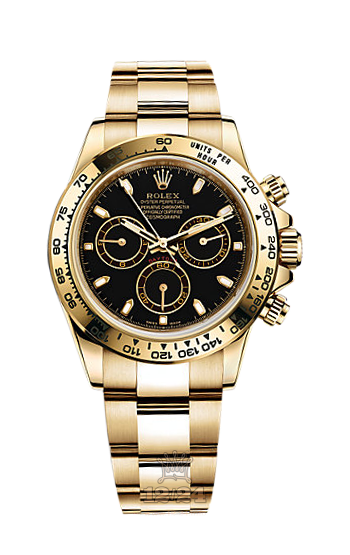Rolex Cosmograph Daytona Watch 116508-0004 40 mm Yellow gold Case Black Dial