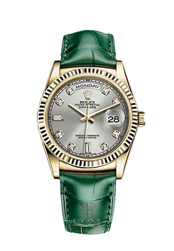 Rolex Day-Date Watch 118138-0135 36 mm Yellow gold Case Silver Dial