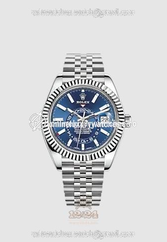 Rolex Sky-Dweller Watch 326934-0004 42 mm Stainless steel White gold Case Dark blue Dial