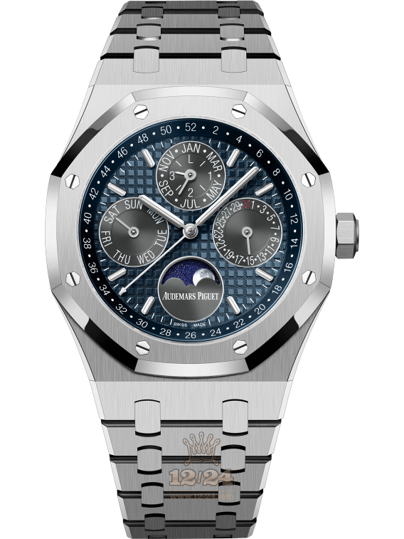 Audemars Piguet Royal Oak Watch 26574TI.OO.1220TI.01 41 mm Titanium Case Dark blue Dial