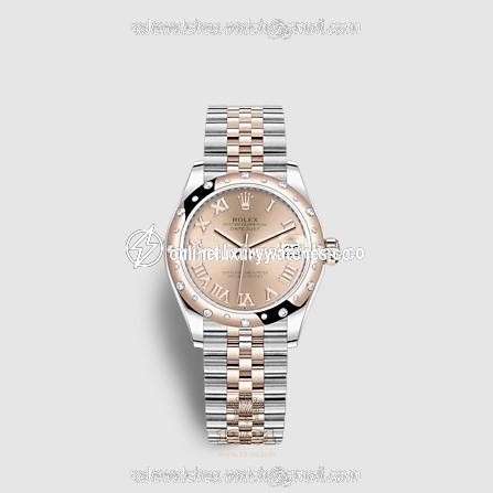 Rolex Datejust Watch 278341rbr-0006 31 mm Stainless steel Pink gold Case Pink Dial