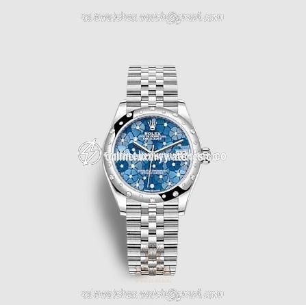 Rolex Datejust Watch 278344rbr-0038 31 mm Stainless steel White gold Case Blue Dark blue Dial