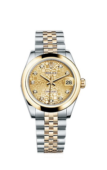 Rolex Lady-Datejust Watch 178243-0048 31 mm Steel / Yellow gold Case Golden Dial
